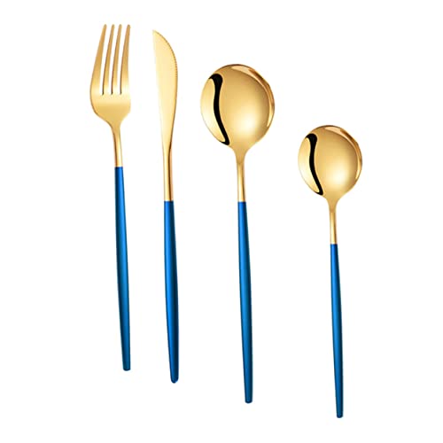 FUNOMOCYA 12-piece Stainless Steel Cutlery Set Steak Forks Spoons Essential Household Dinner Utensils Home Accessory for Daily Use Special Occasions