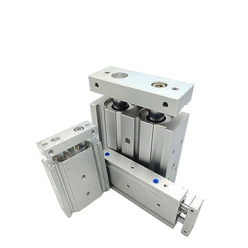 Vérin pneumatique double axe CXSM25 avec double tige à guidage linéaire