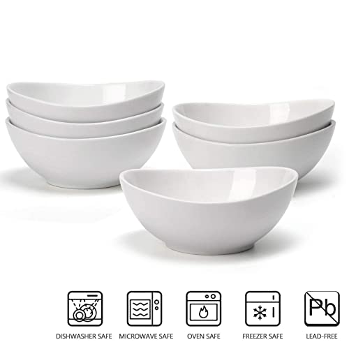 Amhomel AM-INGOTSIBOWL-8OZ-WHITE-6 Porcelain Bowls, 8 Ounce thumb #4