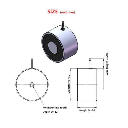 Mini élévateur magnétique 12V 24V avec maintien permanent sécurisé 40kg - 7