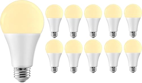 HUA QIANG WANG 18W Large LED Light Bulb, E27 Base, Non-Dimmable, Warm White (3000K), Pack of 10 | 1700LM | Energy Saving | Ideal for Standard Fixtures – Ensure Proper Fit Before Purchase