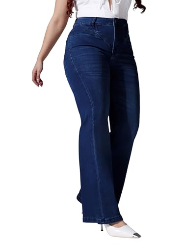 Image of Miss Chase A+ Women's High Rise Regular Stretchable Denim Bootcut Shaping Jeans