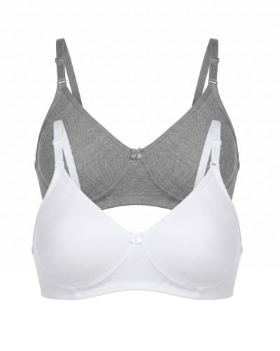 Image of Brida Monica Women's Seamless T-Shirt Bra with Transparent Straps | Full Coverage | Soft Cotton Blend | Non-Padded & Wire-Free