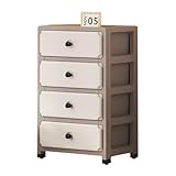 Photo Gallery carrello portaoggetti a 4 strati con cassetti, salvaspazio, per ufficio e camera da letto, scatola portaoggetti in plastica, colore marrone Photo Gallery carrello portaoggetti a 4 strati con cassetti, salvaspazio, per ufficio e camera da letto, scatola portaoggetti in plastica, colore marrone