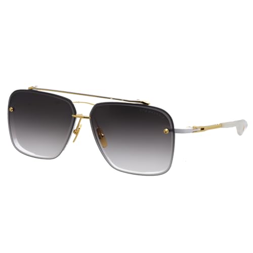 Dita MACH-SIX MATTE WHITE - YELLOW GOLD/GREY TO CLEAR onesizefitsall unisex Sunglasses