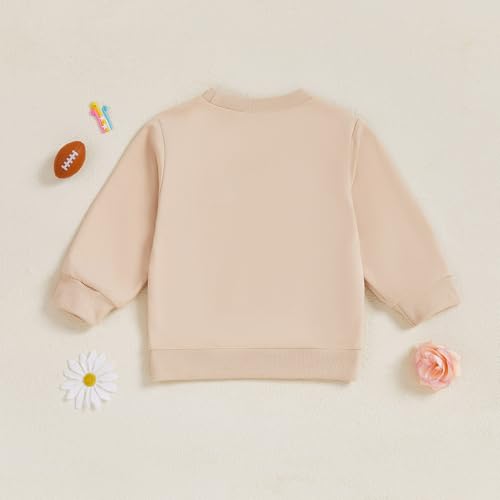 Baby Boys Girls Fall Football Sweatshirt Sunday Funday Rugby Theme Crew Neck Pullover For Infant Toddler Kids4