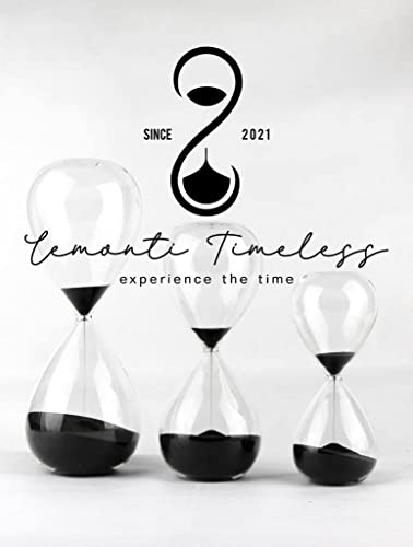 Lemonti Timeless Sanduhr aus Glas | 45 Minuten in Weiß | auch in 10/15/30/45/60 min | als Dekoration für das Büro… – Ansicht 6