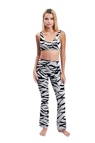 Leggings acampanados cruzados unificados para yoga y estilismo urbano cómodo