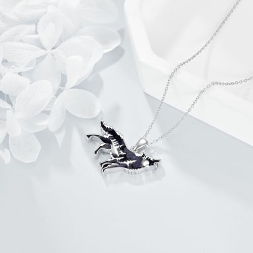 YFN Wolf/Dragon Necklace Sterling Silver Wolf Pendant Jewelry Gifts for Women Men3