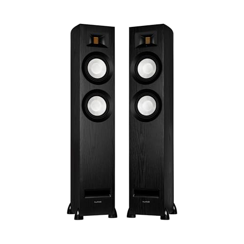 Fluance Ri91 Reference Stereo Powered Floorstanding Tower Speakers with High Performance AMT...