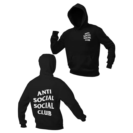 Graphic Impact Sudadera con capucha Anti Social Social Club, Negro, S