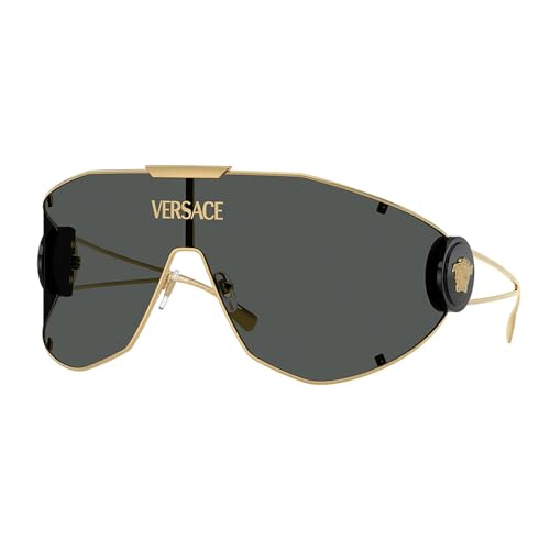 Versace VE 2268 100287 Gold Metal Shield Sunglasses Grey Lens