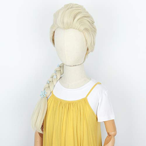 M Miss U Hair Missuhair Child Princess Costume Wig - Long Braid Halloween Girl's Blonde Party Cosplay Party Wig #TOP3