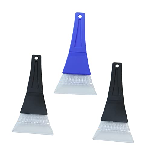 Mikikit Car Snow and Ice Removal Kit 3-Piece Set Windshield Deicer Auto Ice Scraper Easy to Use Compact Storage Winter Vehicle Helper