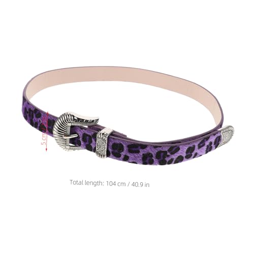 BESPORTBLE Leopard Print Wide Waist Belt for Women Vintage Western Retro Style with Buckle Elegant Accessories for2