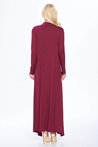 Image of Isaac Liev Maxi Cardigan Duster Sweater - Women's Extra Long Open Front Full Length Lightweight Cardigans Dusters Sweaters