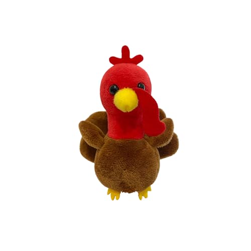 Generisch 2026 Peluche Un lindo que debes tener para las vacaciones. Juguete para dedos en forma de pavo que proporciona calidez en la temporada navideña. (rojo, 9 cm)