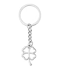 HAQUIL Luckly Clover Keychain - Beautiful Plant Nature Four Leaf Charm, Lucky Gift for Nature Lovers