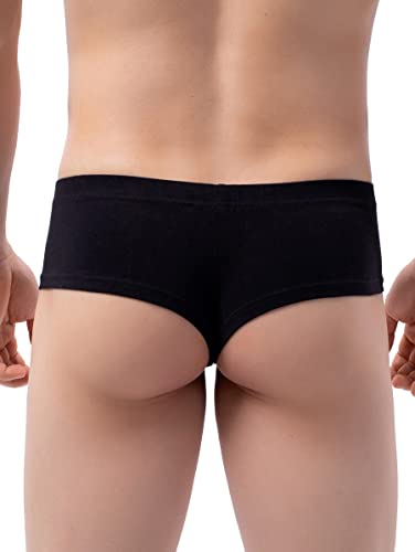 iKingsky Men's Cotton Cheeky Boxer Briefs Sexy Brazilian Back Mens Underwear Stretch Mini Cheek Thong Under Panties3