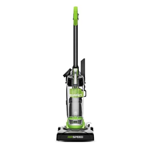 Eureka Airspeed Compact Bagless Upright Vacuum Cleaner NEU100 – Lightweight 7.7 lbs, Powerful Suction for Carpet & Hard Floors, Washable Filter, 1.7L Dust Cup, Crevice Tool & Dusting Brush (Renewed)