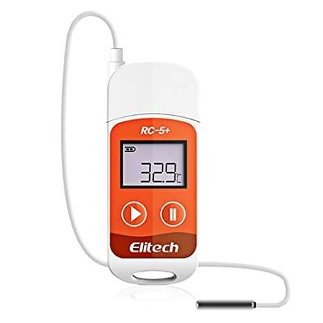 PDF USB Reusable Temperature Data Logger Internal Sensor External Probe -22℉~158℉ | Model : Elitech RC-5+ TE