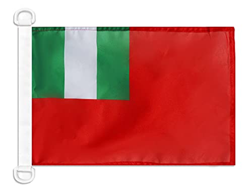 AZ FLAG - Nigeria Civil Ensign Nautical Flag - 18'' x 12'' - For Outdoor and Boat - Nigerian merchant Banner Knitted Polyester with Two Plastic Rings - Vivid Colors - 12x18 in - 45x30 Cm — image 1