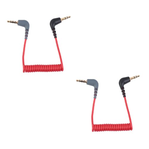 Lurrose 2 cables de audio Jack 3.5mm, 0.75m rojo miniatura 1