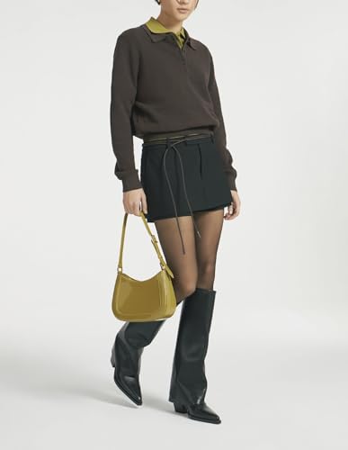 Women's Pullover Knitted Sweater Long Sleeve Polo Shirts Solid Color V-Neck Tops4