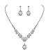 YSOUL Wedding Party Crystal Jewelry Set Necklace Earrings Bridal Bridesmaid