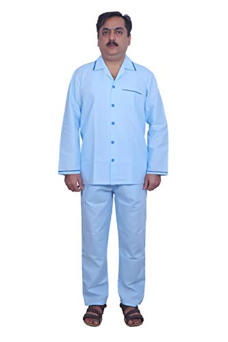 Image of Emperor Men's Cotton Plain /Solid Night Suit Pack of 1