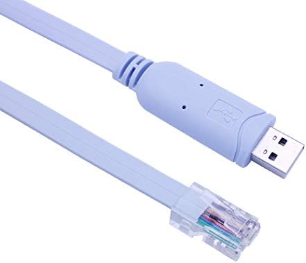 USB Console Cable, USB to RJ45 Console Cable for Cisco Routers/AP Router/Switch/Windows 7, 8 (6FT,1.8M)