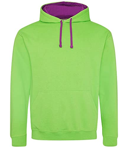 AWDis Varsity Hoodie Felpa, Multicolore (Verde