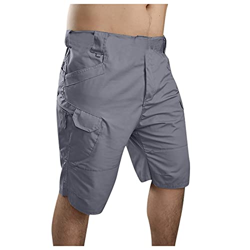 Shorts Cargo Relajados para Hombre Gris miniatura 2