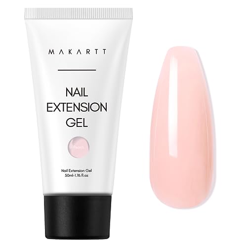 Makartt Poly Nail Extension Gel - Extension Builder Acrylic Poly Nägel Gel, Aufbaugel Extender Gelnägel für Nagelverlängerung, Nagelstärkung, Nail Art Dekoration, 50ML (Peach)