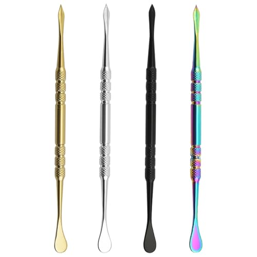 4 PCS Wax Carving Tools Stainless Steel Wax Tool, Double-Ended Sculpting Tools Wax Spoons, Carving Tools Kit for Clay Pottery Wax