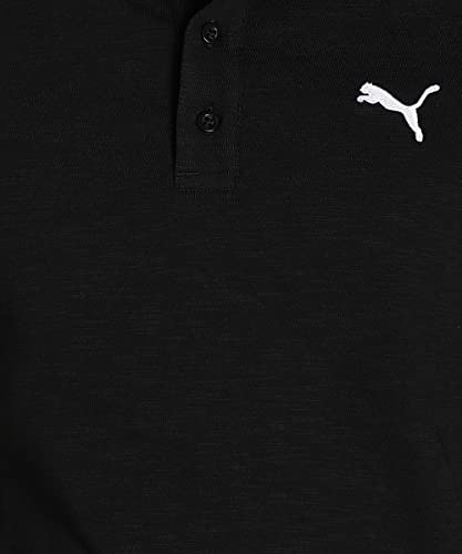 Image of PUMA Cotton Regular Fit Mens Black T-Shirt