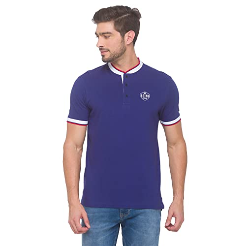 Image of Being Human Navy Regular Fit Men's Polo T-Shirt Clothing