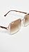 Ray-Ban Womens RB1973 Square II Square Sunglasses, Transparent Light Brown/Clear Gradient Brown, 53 mm