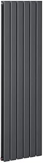 HOMCOM 460 x 1600 mm Double Panel Vertical Designer Radiator, Water-filled Heater for Home, Space Heater, Quick Warm up, Living room, Study, Apartments, Grey