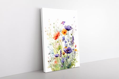 Fleurs champetres vintage sur toile lianyibo pour salle de bain