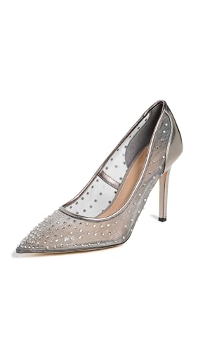 Sam Edelman Women's Hazel Mesh Pump Metallic Iron Glitz 7 Medium