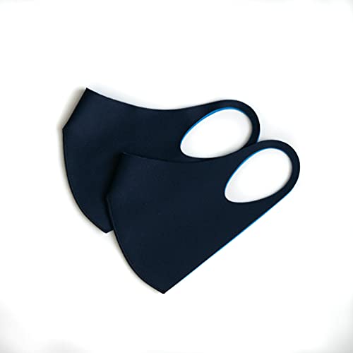 maskfactory COOL MIPAN aqua-X + aerosilver, Reusable, Breathable Color Face Mask (Medium, Dark Navy)