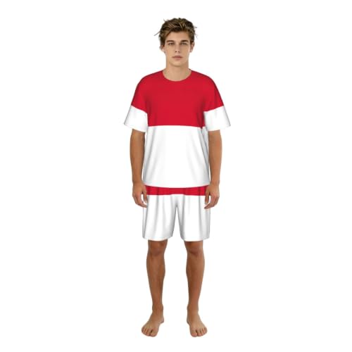 Pyjama court homme anti-serrage doux imprimé Monaco