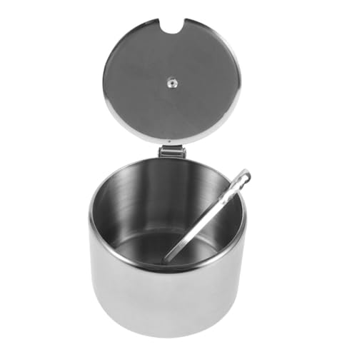 KICHOUSE Stainless Steel Seasoning Box with Salt Storage Container for Kitchen Elegant Design for Sugar and with