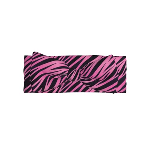Pink Black Zebra Print Striped Baby Girl Bows Headbands Baby Girls Newborn Headbands Infant Toddlers 0-6 Months