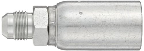 Image of EATON Weatherhead Coll-O-Crimp 06U-506 Male Rigid Fitting, SAE 37 Degree, Low Carbon Steel, 3 /8 inch Hose ID, 3 /8 inch Tube Size