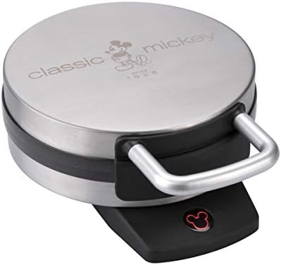 Disney DCM-1 Classic Mickey Waffle Maker, Brushed Stainless Steel,Silver,7 inch waffle