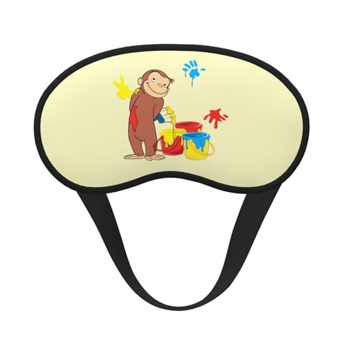 おさるのジョージ アイマスク 睡眠用 安眠 圧迫感なし 遮光 快眠 グッズ 遮光率99 昼休み 旅行 出張 軽量 目隠し ブラック 男女兼用 通気性 母 誕生日プレゼント 父の日 恋人