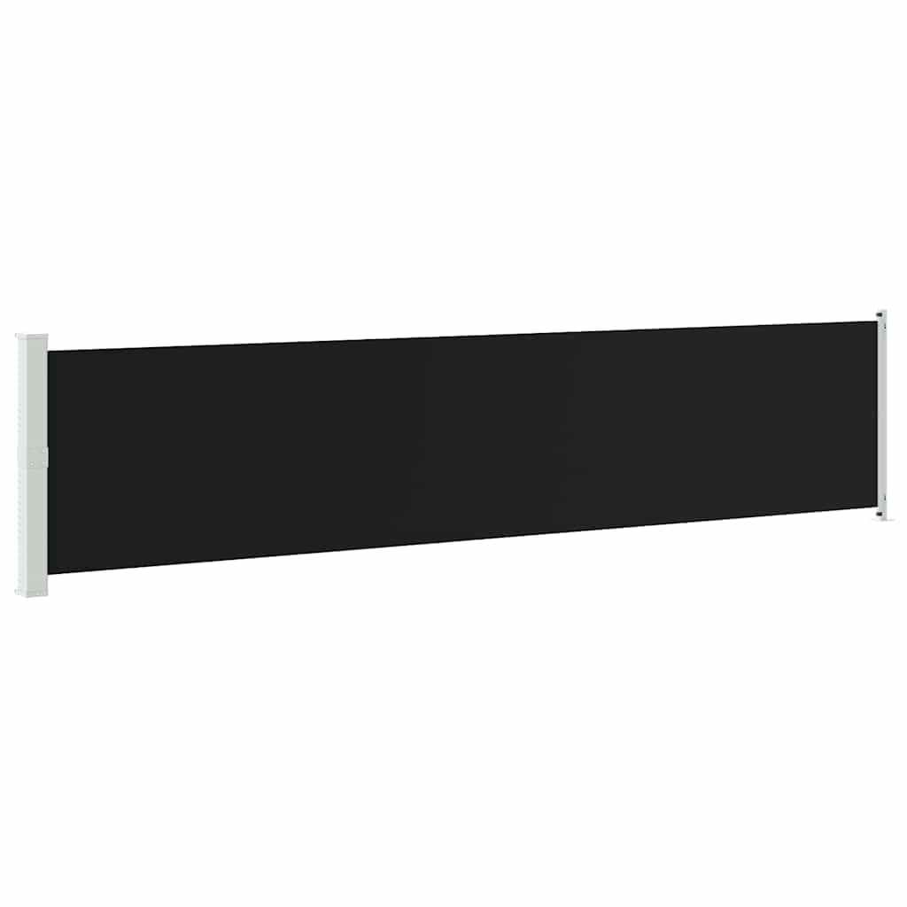 vidaXL Seitenmarkise Ausziehbar UV- und Wasserbeständig Sonnenschutz Sichtschutz Windschutz Seitenrollo Markise Balkon Garten Terrasse 140x600cm Schwarz