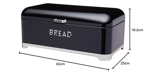 KitchenCraft Lovello Textured Bread Bin with Geometric-Patterned Design